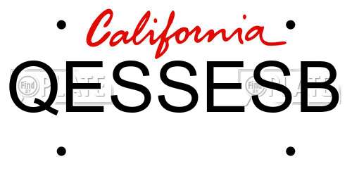 QESSESB California License Plate