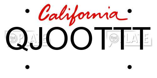 QJOOTTT California License Plate