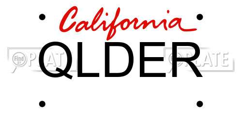 QLDER California License Plate