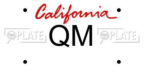QM California License Plate