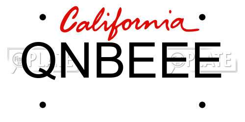 QNBEEE California License Plate