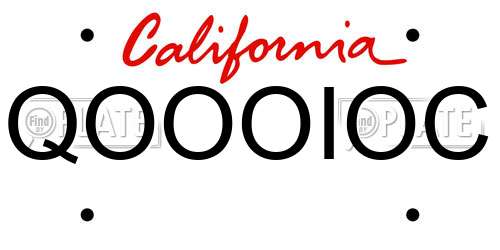 QOOOIOC California License Plate