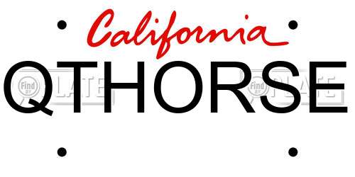 QTHORSE California License Plate