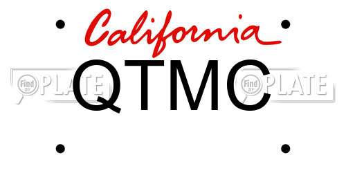 QTMC California License Plate