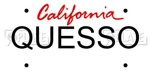 QUESSO California License Plate