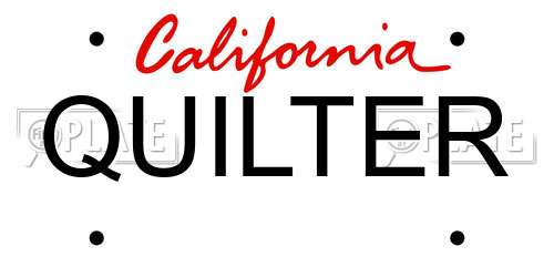 QUILTER California License Plate