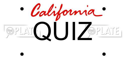 QUIZ California License Plate