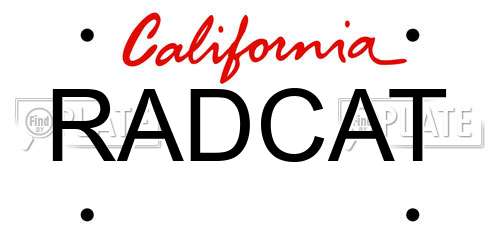 RADCAT California License Plate