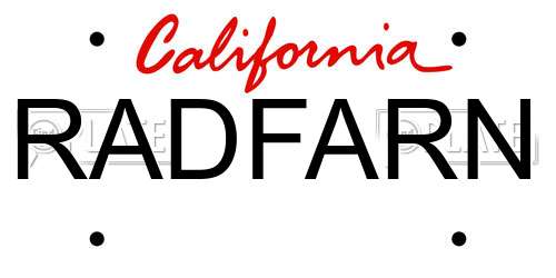RADFARN California License Plate