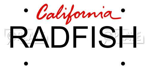 RADFISH California License Plate