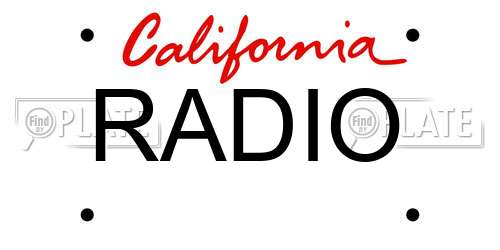 RADIO California License Plate