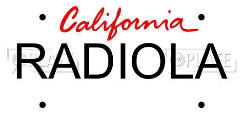 RADIOLA California License Plate