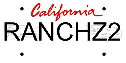 RANCHZ2 California License Plate