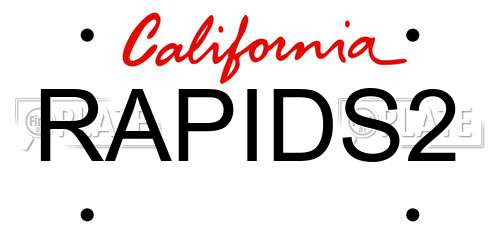 RAPIDS2 California License Plate