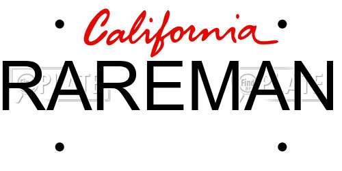 RAREMAN California License Plate