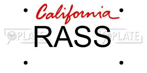RASS California License Plate