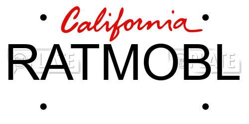 RATMOBL California License Plate