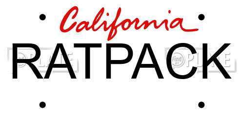 RATPACK California License Plate