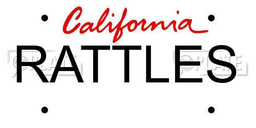 RATTLES California License Plate