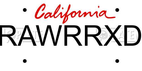 RAWRRXD California License Plate