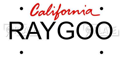 RAYGOO California License Plate