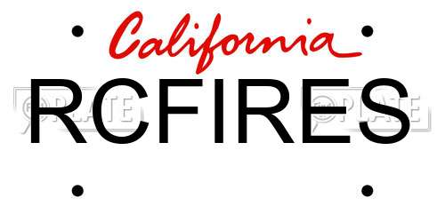 RCFIRES California License Plate