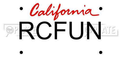 RCFUN California License Plate