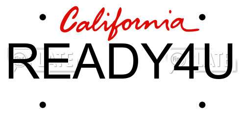 READY4U California License Plate