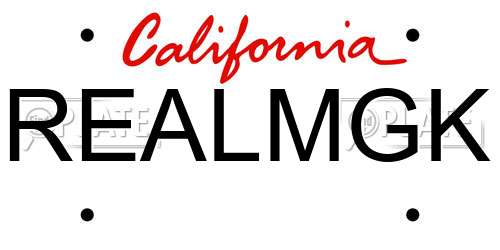 REALMGK California License Plate