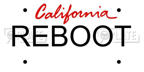 REBOOT California License Plate