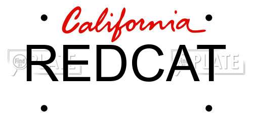 REDCAT California License Plate
