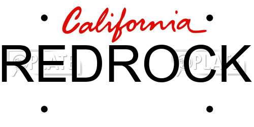 REDROCK California License Plate