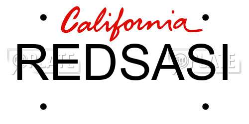 REDSASI California License Plate