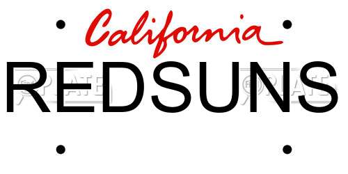 REDSUNS California License Plate