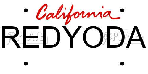 REDYODA California License Plate