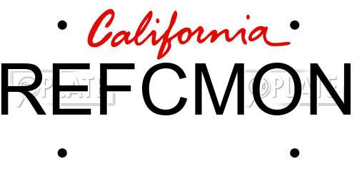REFCMON California License Plate