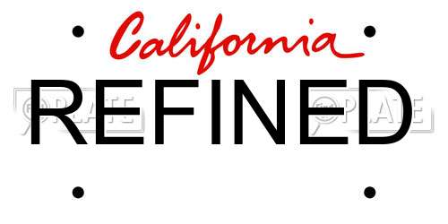 REFINED California License Plate