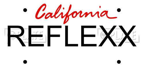 REFLEXX California License Plate
