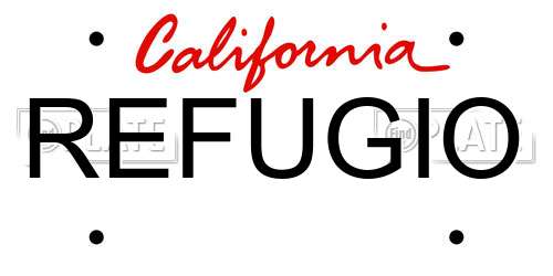 REFUGIO California License Plate