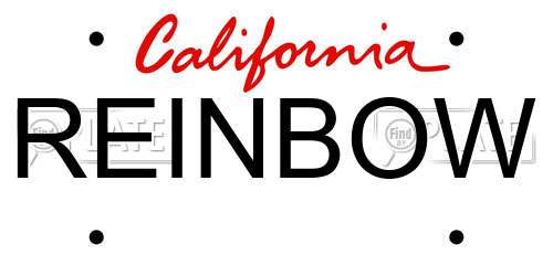 REINBOW California License Plate