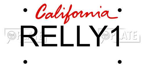 RELLY1 California License Plate