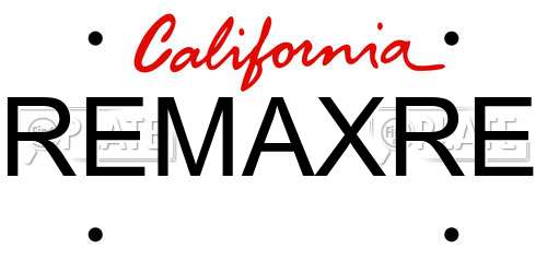 REMAXRE California License Plate