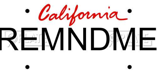 REMNDME California License Plate