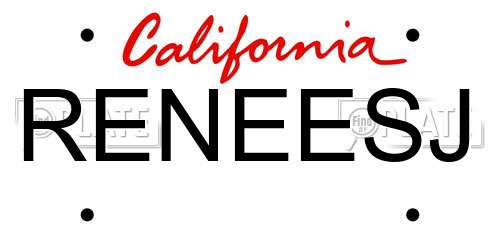 RENEESJ California License Plate