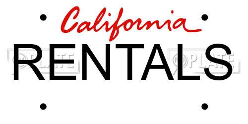 RENTALS California License Plate