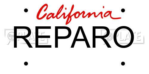 REPARO California License Plate