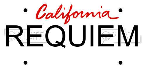 REQUIEM California License Plate