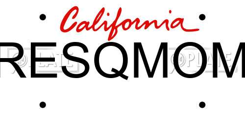 RESQMOM California License Plate