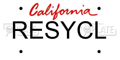 RESYCL California License Plate
