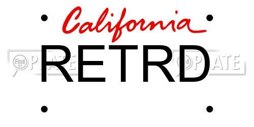 RETRD California License Plate